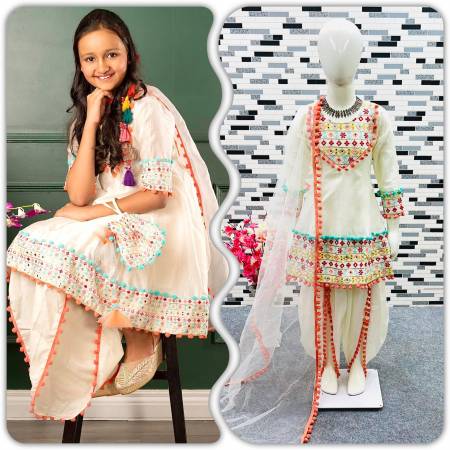 OC-143 Kids Dhoti Salwar Suits Girls Wear Catalog